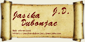 Jasika Dubonjac vizit kartica